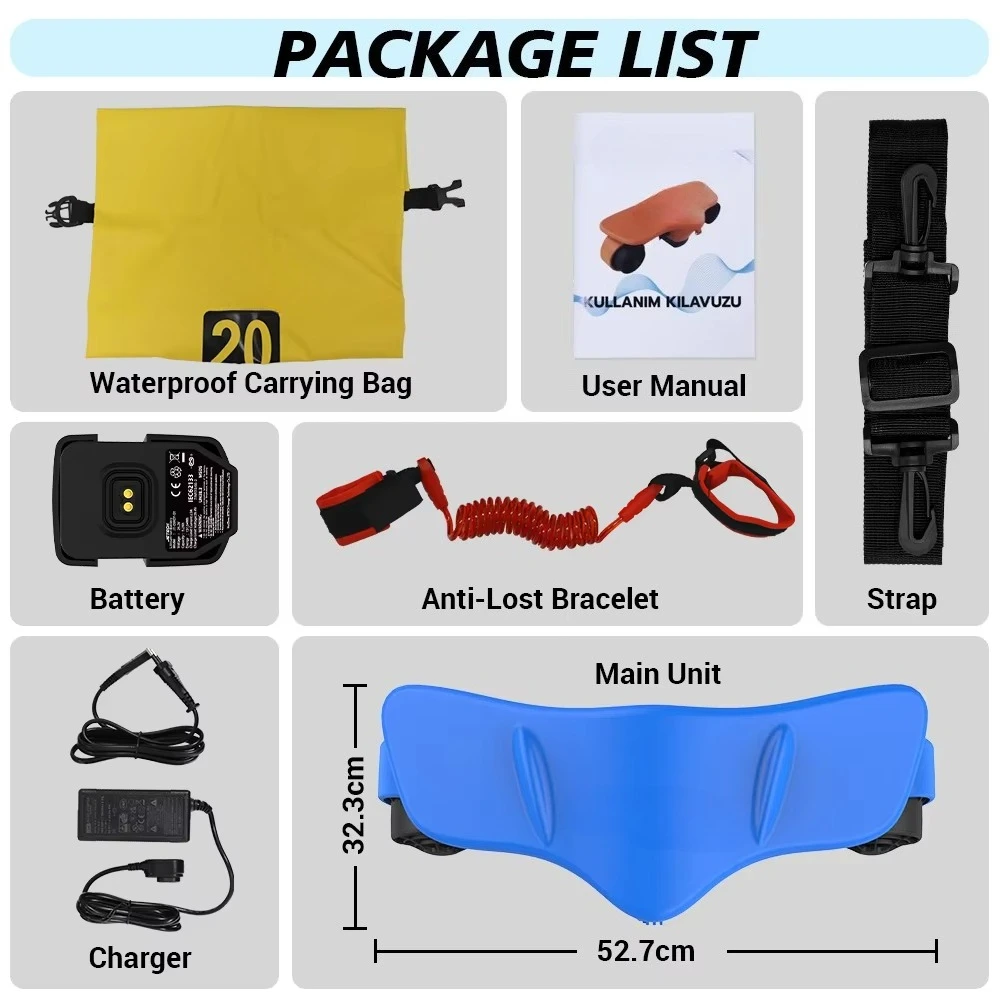 Professional Underwater Scooter Diving Propulsion Vehicle Portable Rechargeable Design for Adults & Kids Ocean Lake and Pool Use