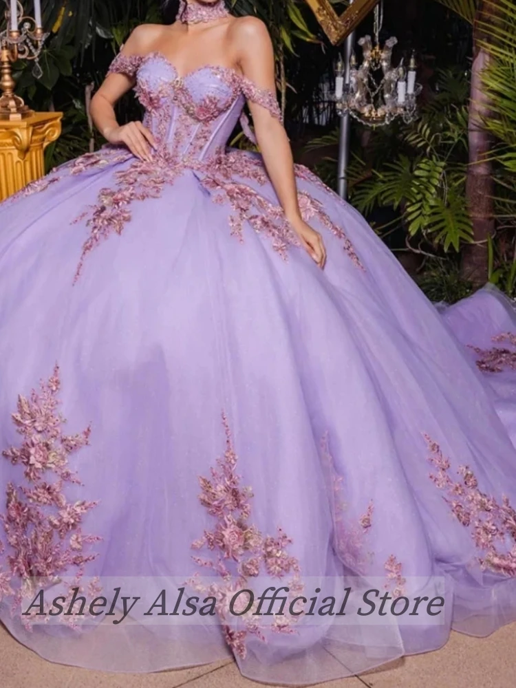 Customized Elegant Lilac Quinceanera Dresses Vestidos De 15 Quinceañera Princess Sweet 16 Dress XV Birthday Party Prom Pageant