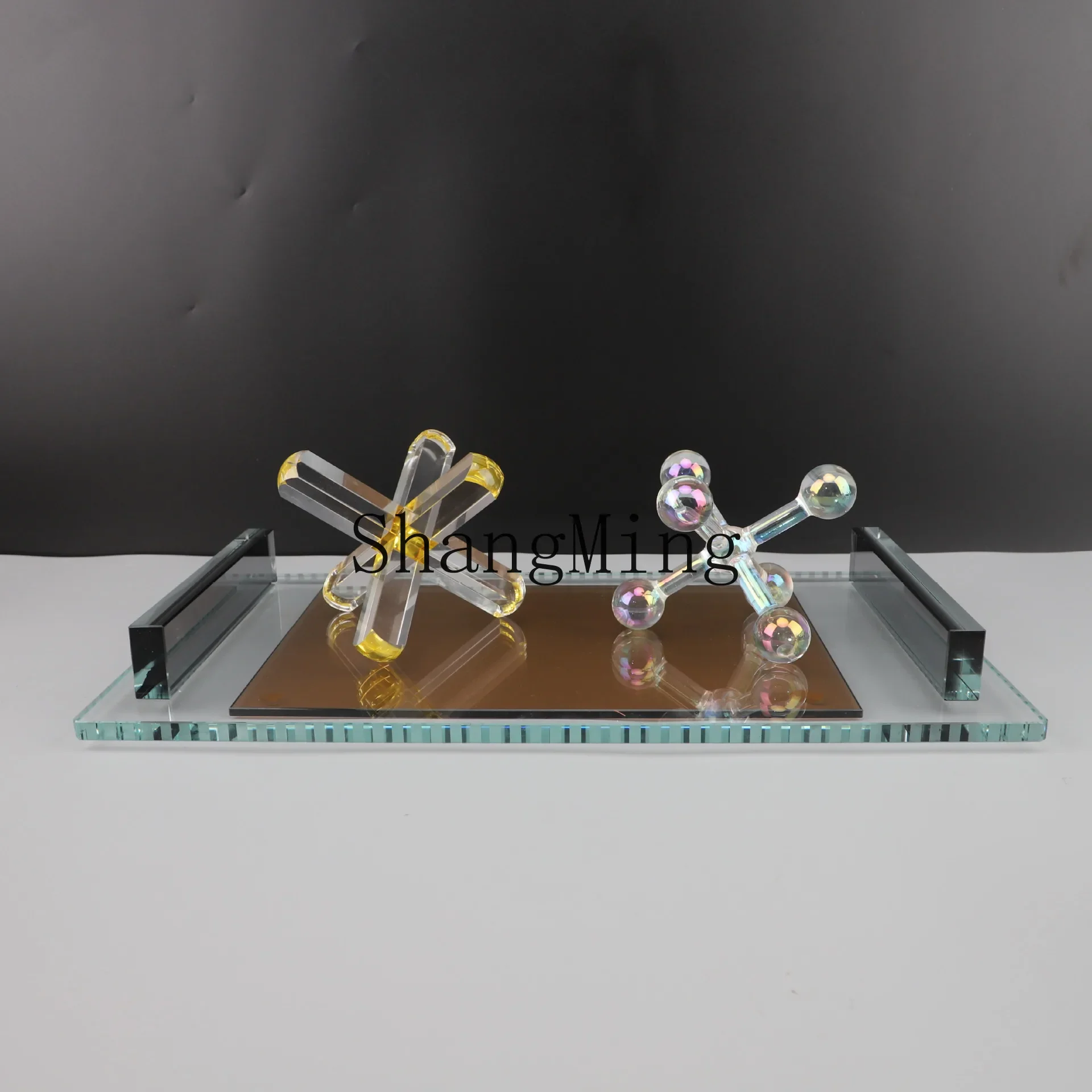 

CLL simple light luxury geometric resin crystal ornament living room study craft decoration