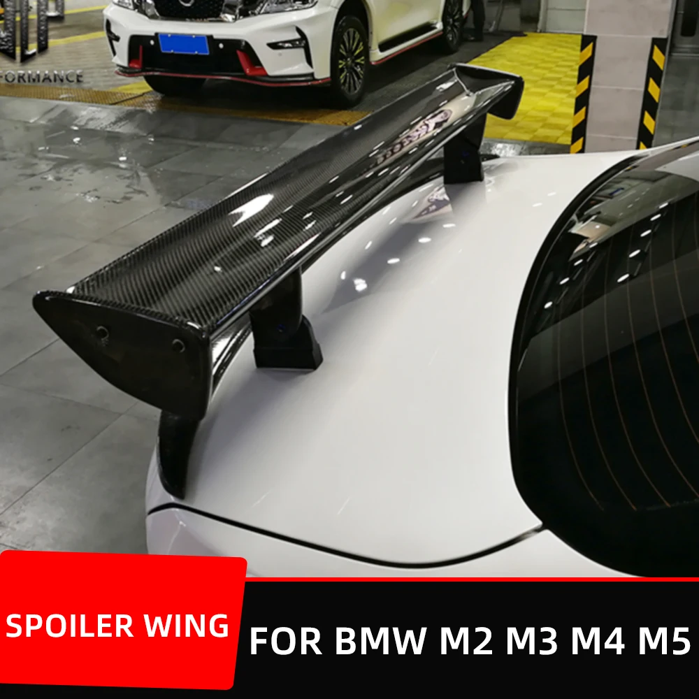 

For BMW M2 M3 M4 M5 E46 E36 E82 E87 E90 E92 E93 F30 F10 Sedan Cars Universal GTS Style Carbon Fiber FRP Spoiler Wings