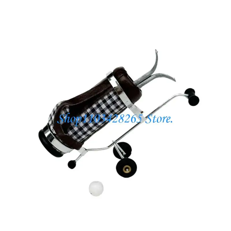 Carrello da golf da golf del carrello da golf in metallo e cuoio realistico con sfere G2te