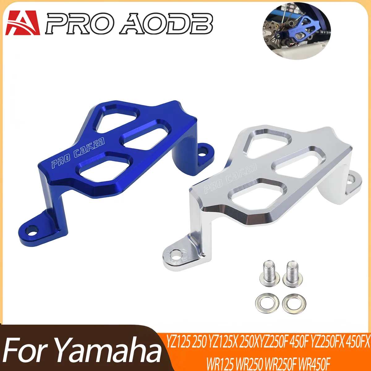 Protector de Caliper de Freno Trasero CNC para Yamaha Serie YZ 2021-2024, Repuesto de Protección para Caliper de Freno de Motocross