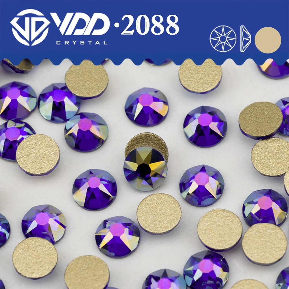 VDD 372 GAB-Saphir Hochwertige AAAAA 2088 Strass-Kristalle Flache Steine für DIY-Bastelarbeiten und Nagelkunst-Dekoration – Detail 1