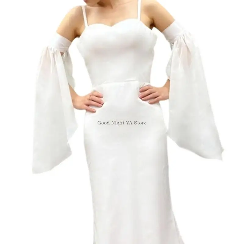  Elasticated Bridal Arm Sleeves Premium Flared Coverage For Formal Ceremonies And Receptions