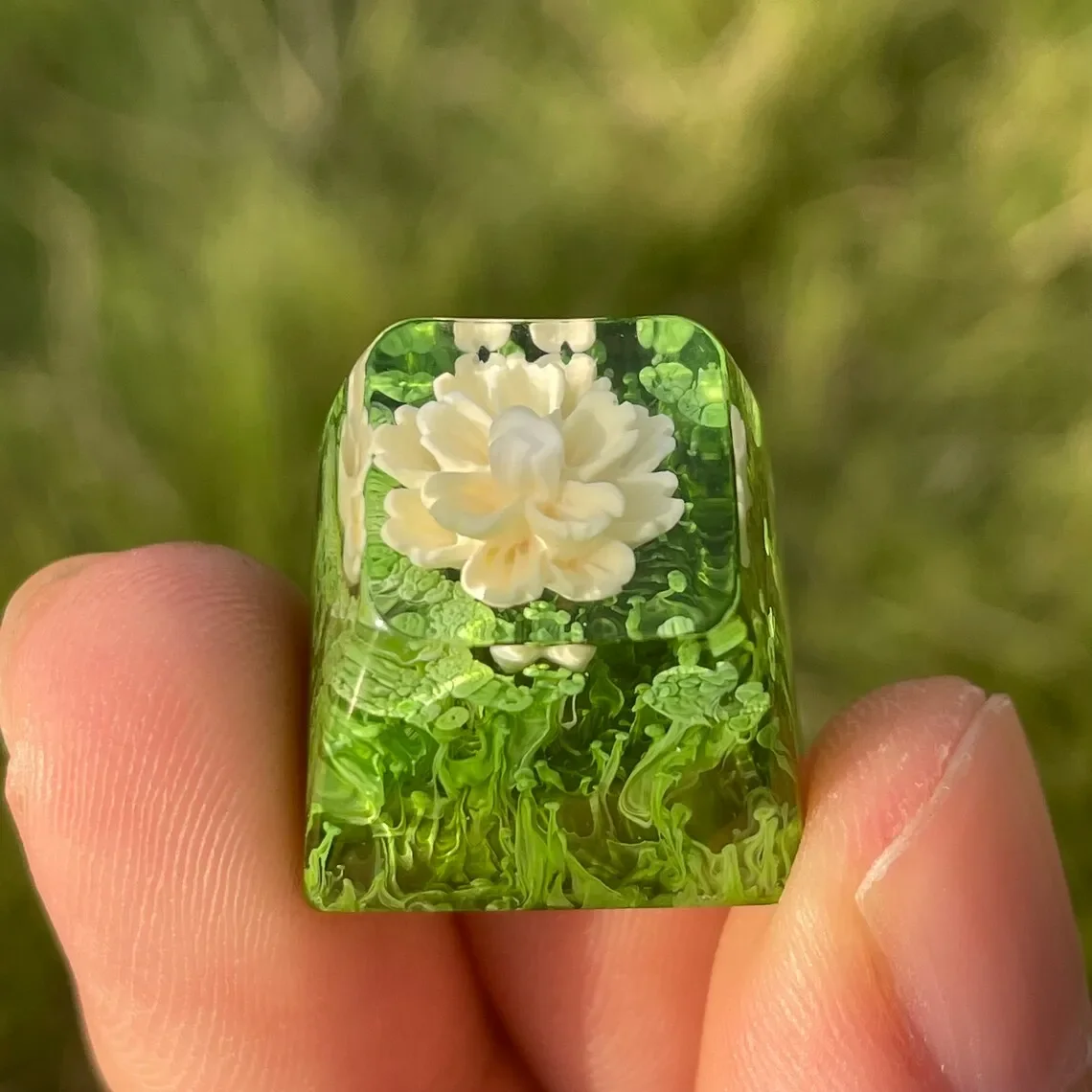 Handmade Nature Flower Keycaps Artisan Resin Luxurious DIY Gamer Mechanical Backlit Keyboard RGB Keycap For Anne Pro 2 GK64 87