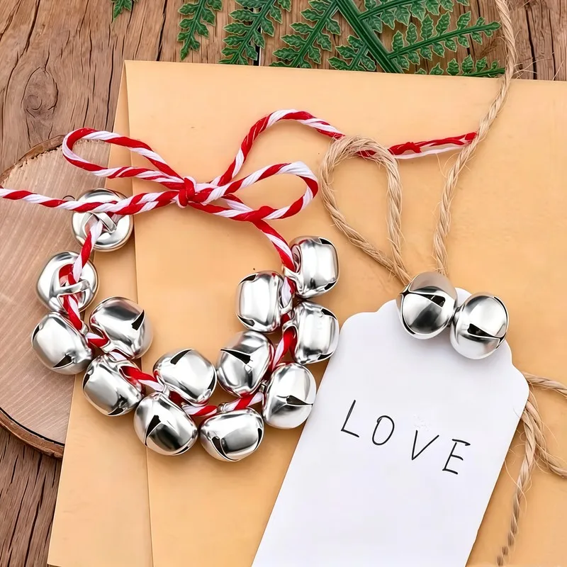 160 pcs 8mm Cross Bells, Clear Crisp Sound, suitable for DIY Craft Accessories, Metal Alloy Material, Silver
