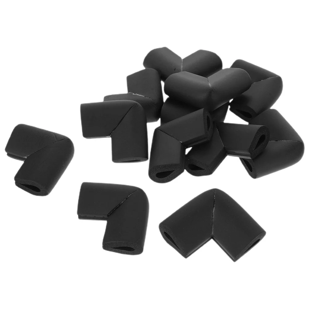 

20 Pcs Protective Corner Protectors 600X600X250 Guard Black Bumpers For Baby