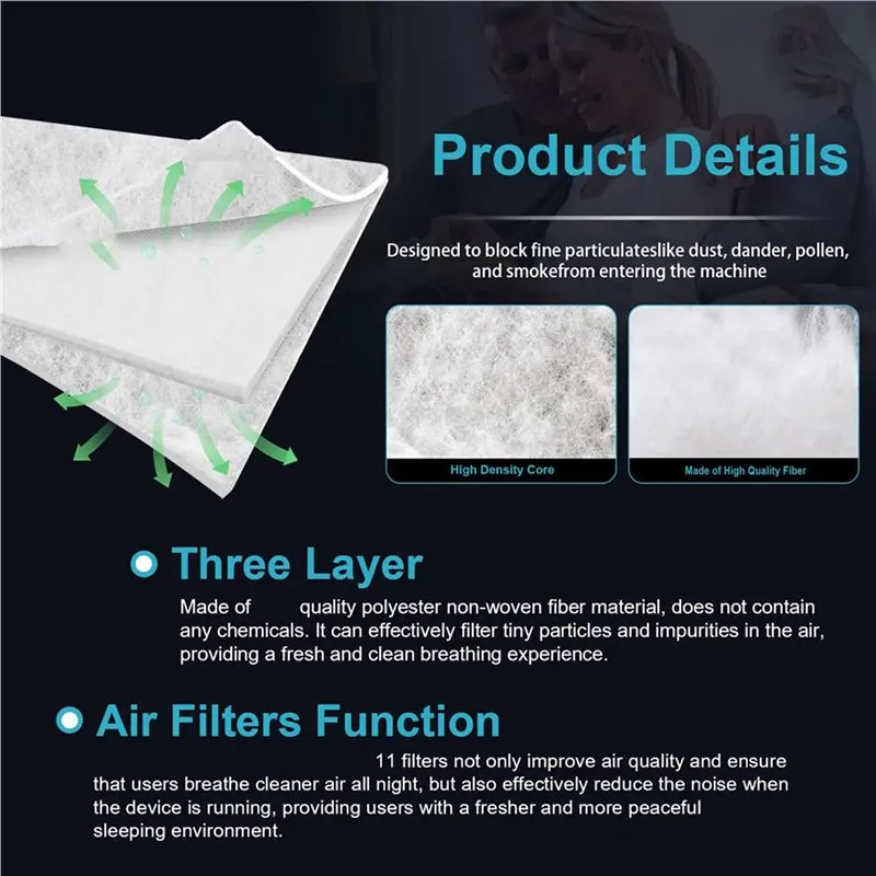 a52q-540個入りcpapフィルター、resmed-airsense-11用使い捨て交換用ファインフィルター、s11-cpap用