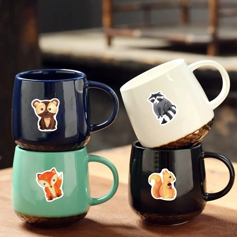 500Pcs/Roll Heterotypic Forest Animals Stickers 2.5cm/1.0'' Art Labels Learning Rewards, Adorn Gifts for Watercup Phone PC Pad image 5