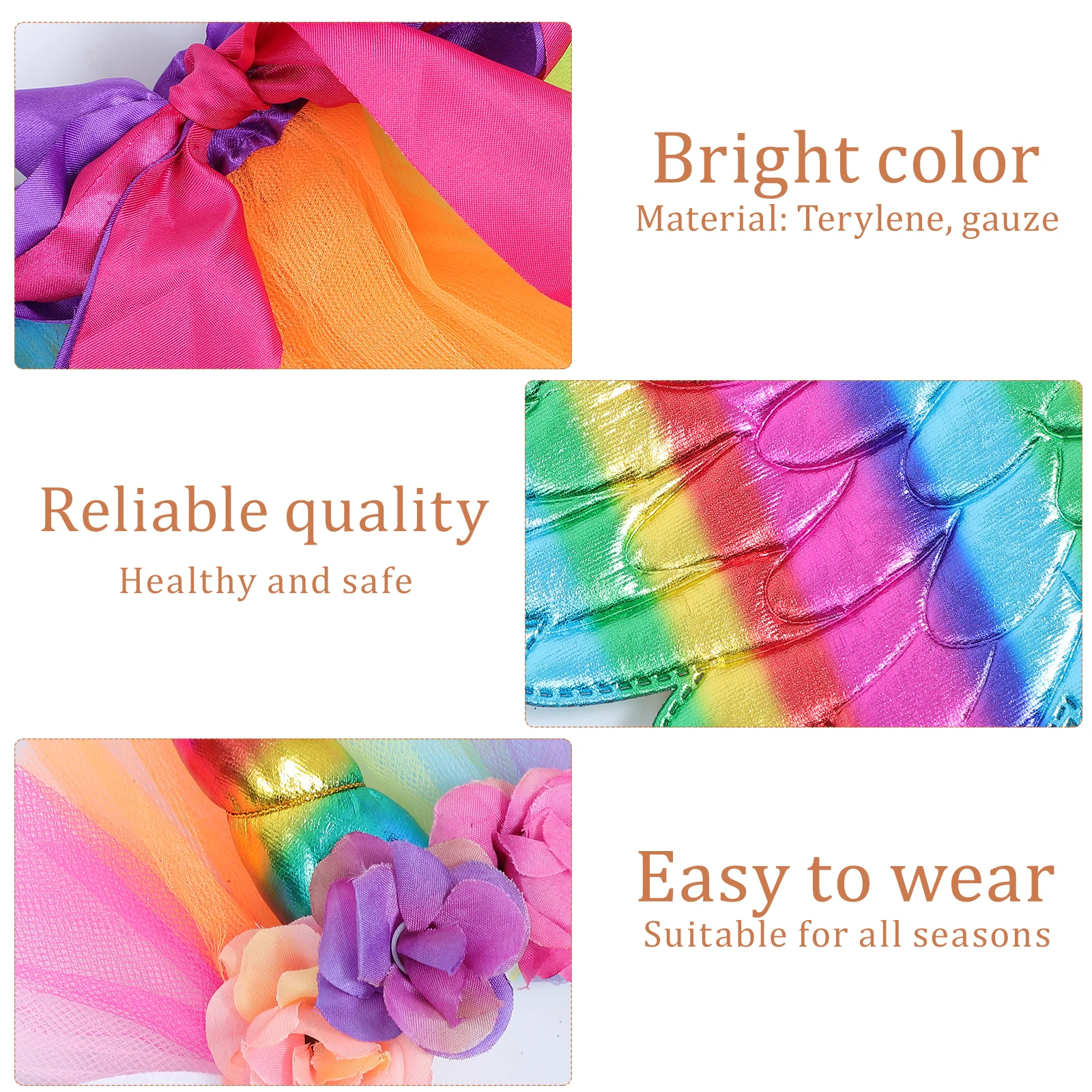 

1 set Unicorn Headband Kids Party Costume Set Girl Dress Cosplay Performance Angel Accessory Cute Outfit Skirt Kit Comfortable