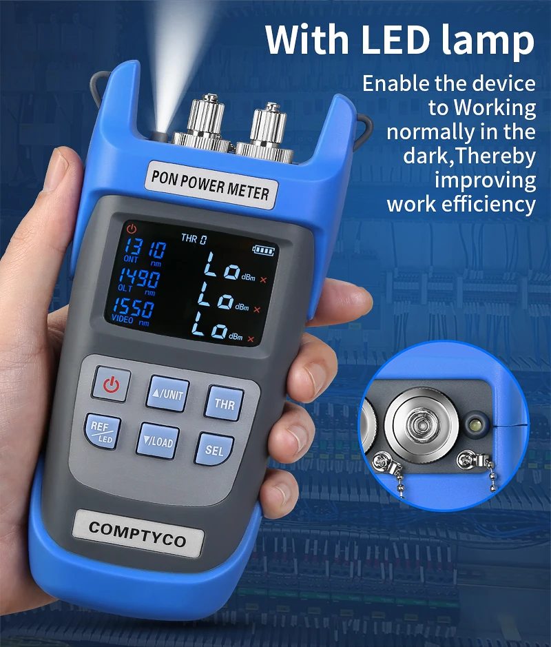 AUA-C330U/AUA-C330A Rechargeable PON Power Meter Optical Fiber PON OPM FTTX/ONT/