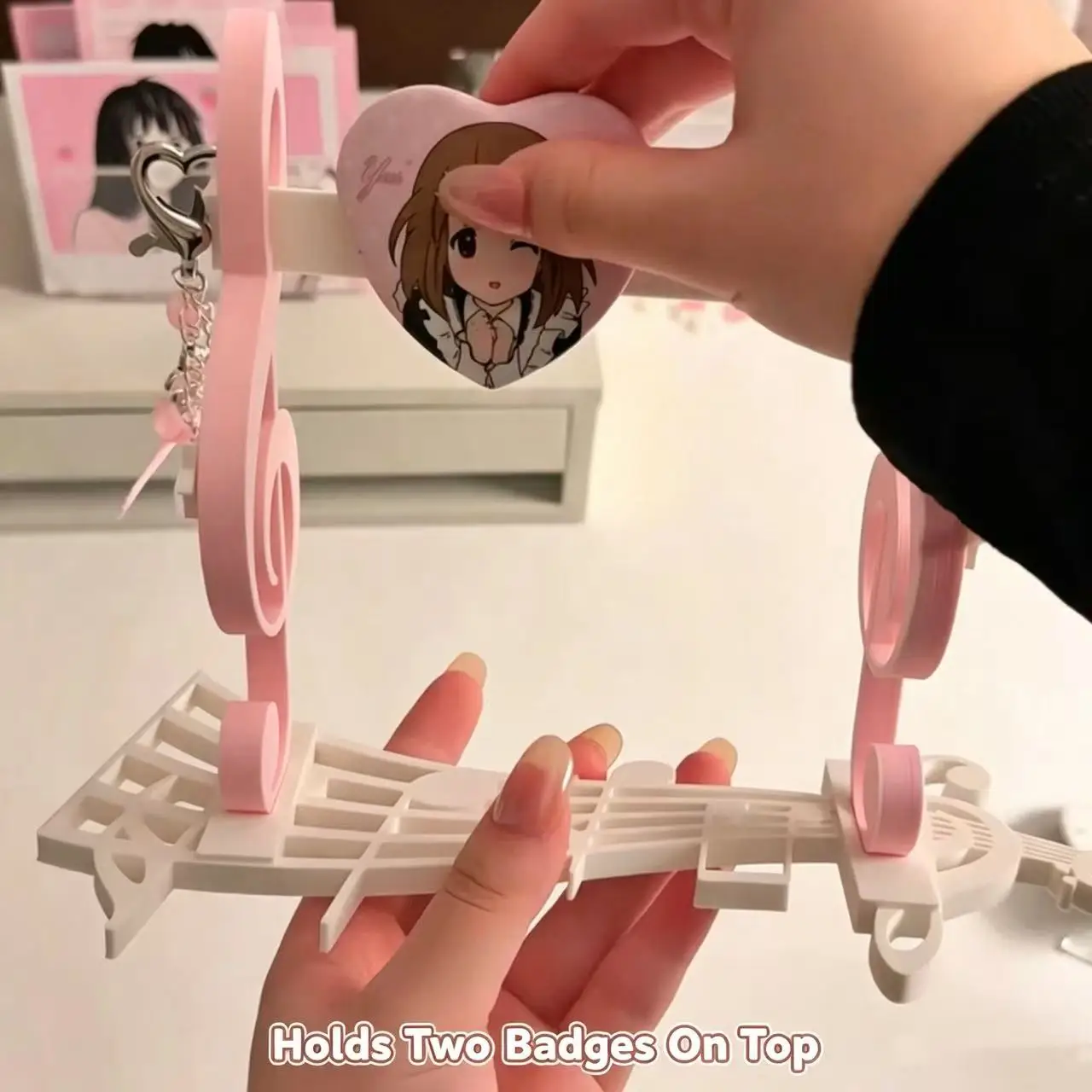 3D-gedruckter Musiknoten-Displayständer im koreanischen Stil, Ins-inspirierte Tischpostkarte, mädchenhaftes herzförmiges Dekorationsstück, niedliches Geschenk – Detail 7