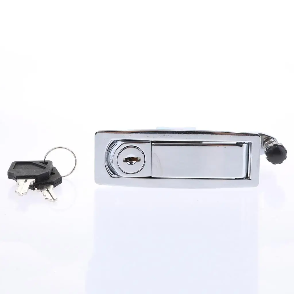 Compression Door Latch Lock Chrome Zinc Alloy Paddle Deadbolt Handle for RV Motorhome Cabinet