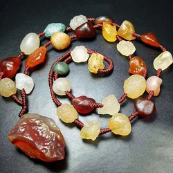 Alashan Colorful Gobi Agate Necklace Alashan Agate Sweater Chain
