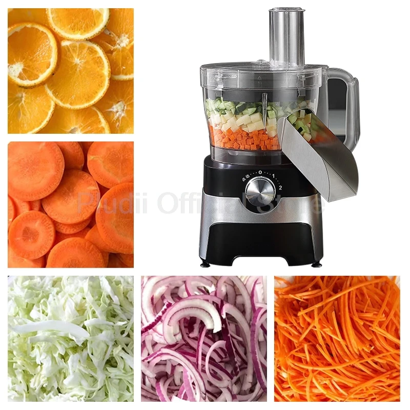 600W Electric Vegetable Cutter Machine Multifunctional Commercial Pepper Slicing  Shredder Cutting Machine Scallion for Home Use