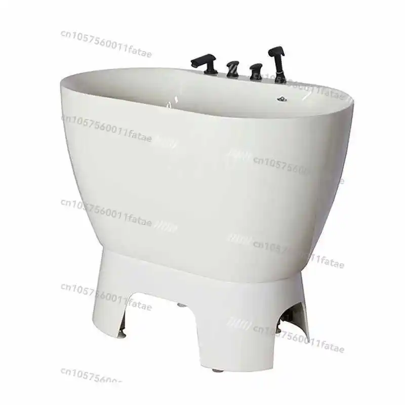 Acrylic Pet Bathtub Pure White Medium and Small Dog Wash Dog Trough Cat Wash Tub Side Animal Husbandry