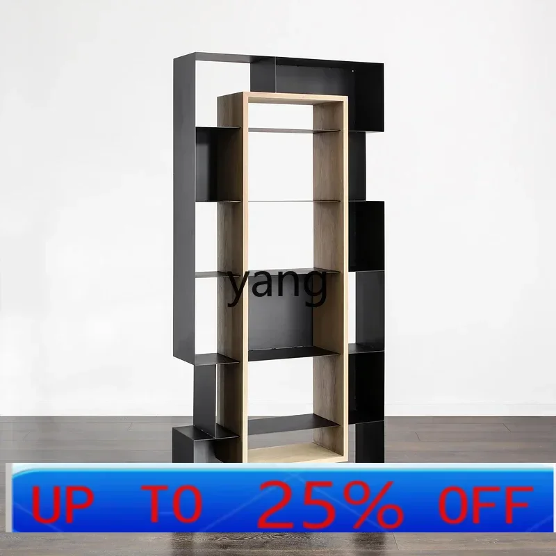 

LM minimalist bookshelf floor-to-ceiling minimalist metal multi-layer shelf living room stainless steel