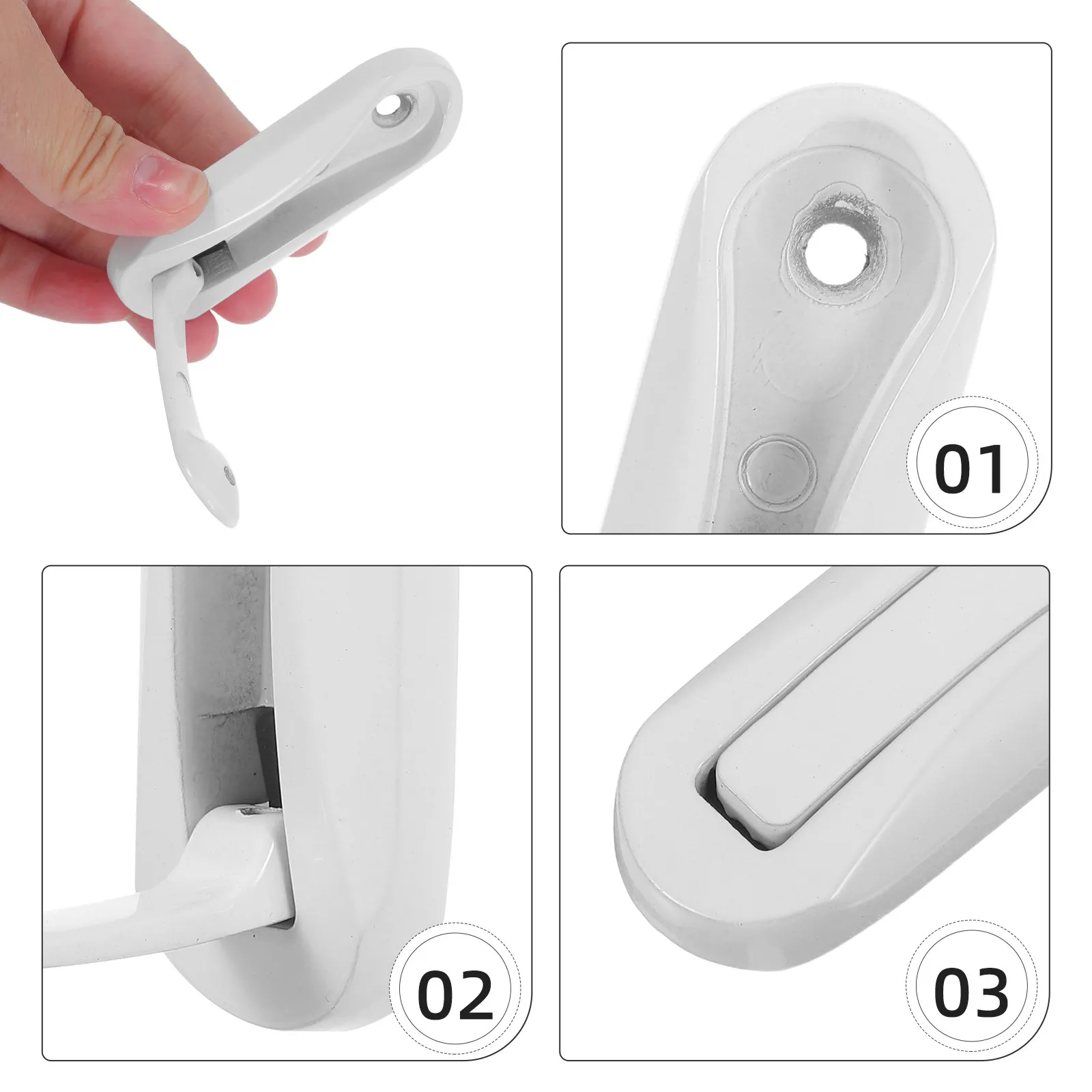 2Pcs Invisible Folding Hooks Heavy Duty Metal Space Saving Foldable Towel Coat Backpack Hanger for Bathroom Shower Door Entryway - view 4