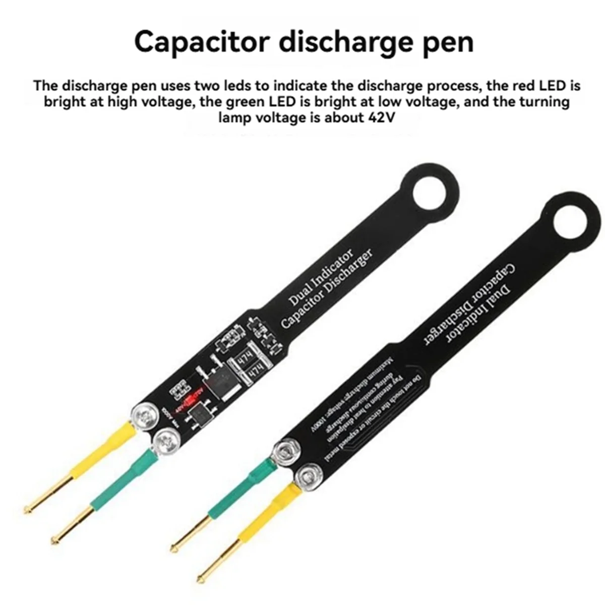 A002 Capacitor Discharge Pen Switch Power Supply Repair Discharge Maintenance Tool with Dual LED