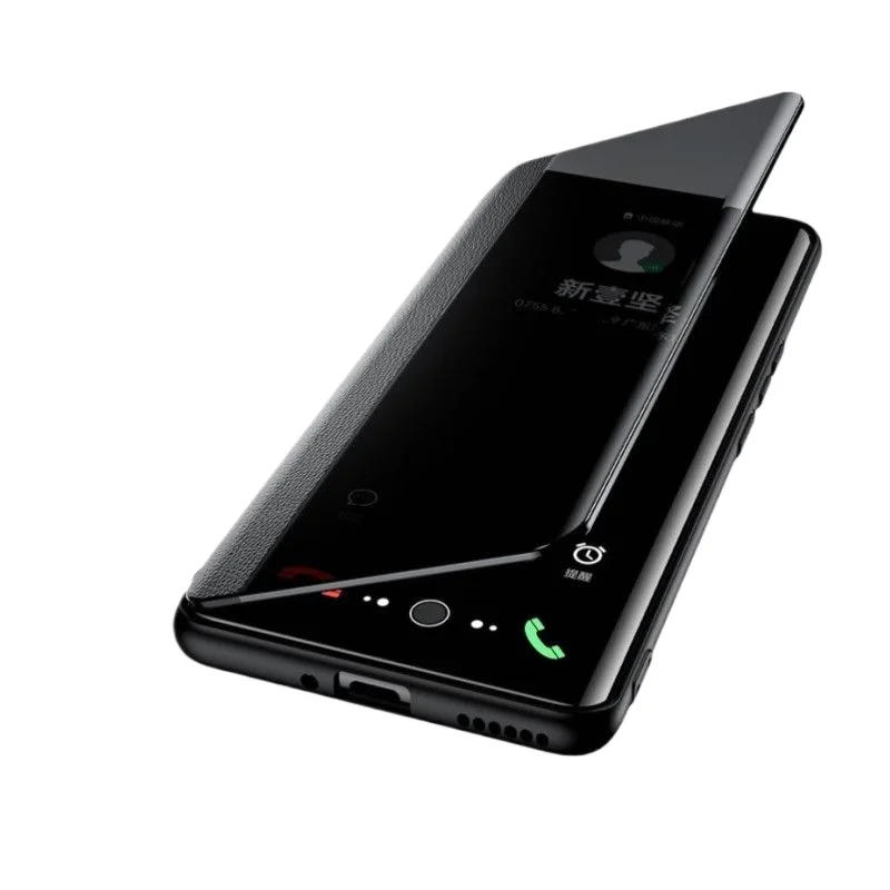 

For OPPO A5 View Windows Pu Leather Flip Phone Case Fundas Full Protective Matte Cover