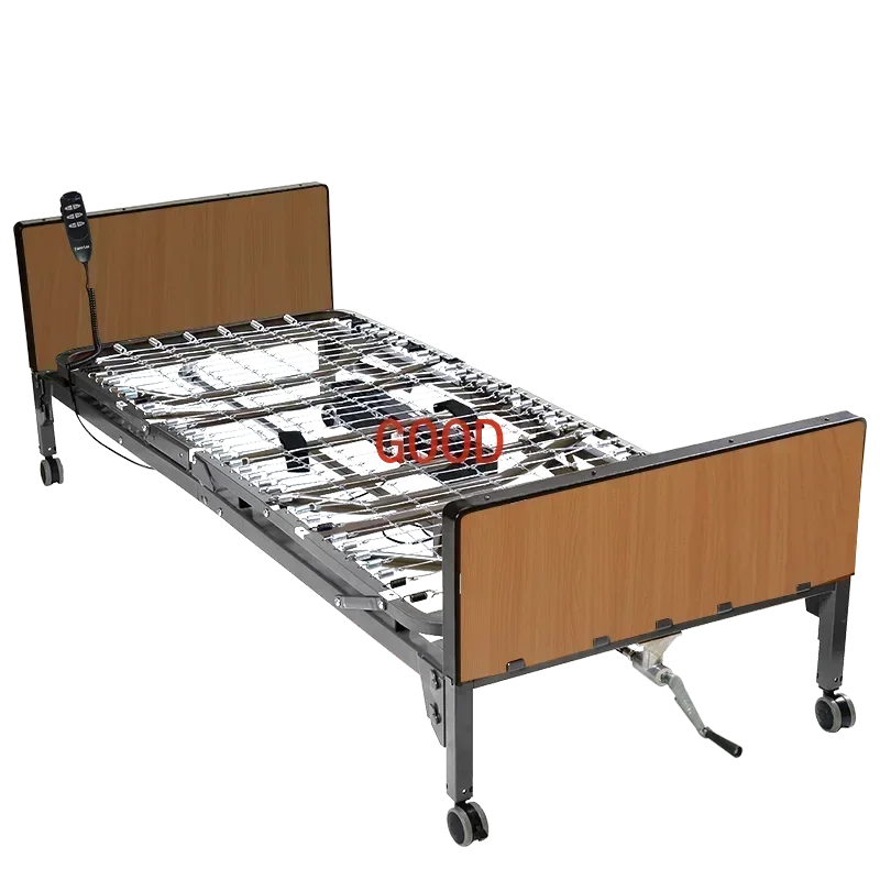 Lettino per la cura della casa in materiale d'acciaio regolabile per uso domestico infermieristico Letti per la cura elettrica a 3 funzioni per anziani adulti
