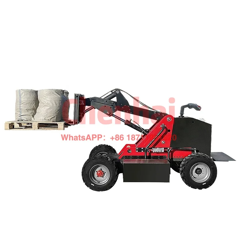 Hot Sale 1000kg  Crank Arm Electric Forklift Electric crane Full Electric mini off-road forklift