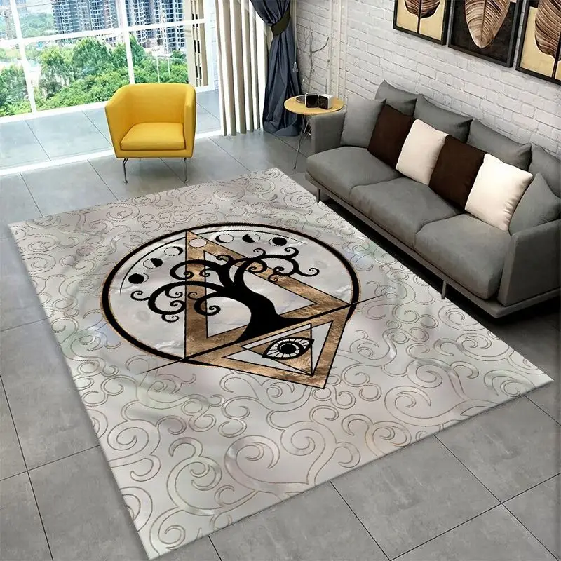 Fantasy Tree of Life Norse Viking Yggdrasil Area Rug Non-slip Carpet for Bedroom Living Room Sofa Doormat Home Decor Floor Mat