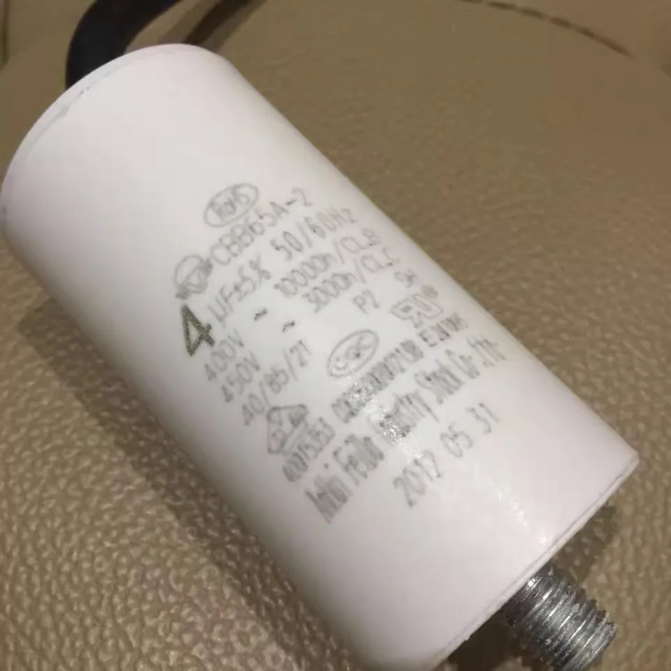 1PCS/LOT  CBB65A-2 450V 4UF AC motor fan capacitor 4UF Refrigerator compressor starting capacitor