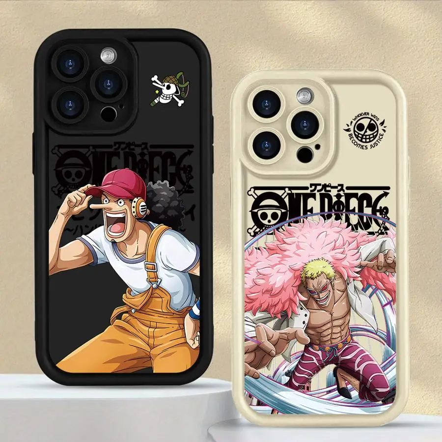 حافظة لهاتف آيفون 17 Air XS Max 13 12 11 Pro Max XR 16e 15 16 14 Plus غطاء ناعم قطعة واحدة Doflamingo