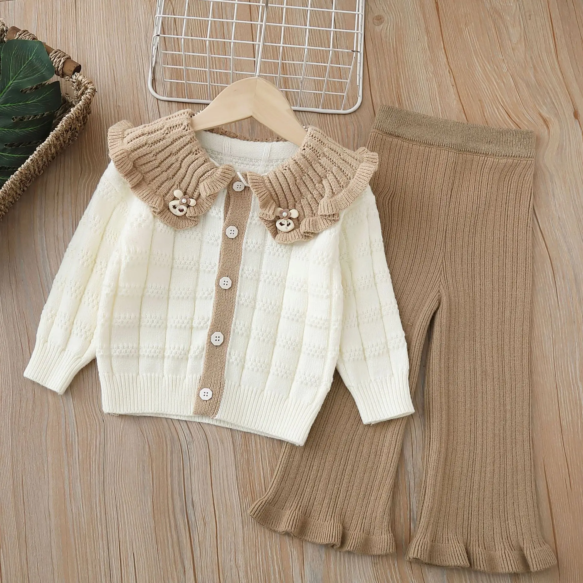 Fall Winter Sweater 2PCS SETS Adorable kids' sets and outfits for Sweet Toddler Girls Knit Casual