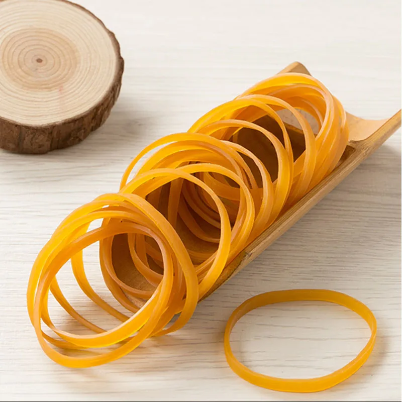 Yellow High Elastic Rubber Bands Stretchable Latex Rings For Home Office Dia20mm-75mm Width2mm-10mm Thickness1.5mm