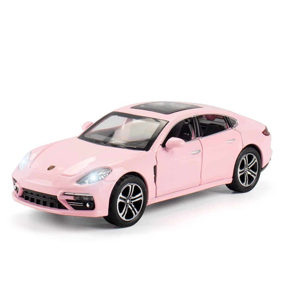 1:32 Panamera Alloy Car Model Diecast Sound & Light Car Toy Computer Desktop Decorative Ornaments Collection Gift Box