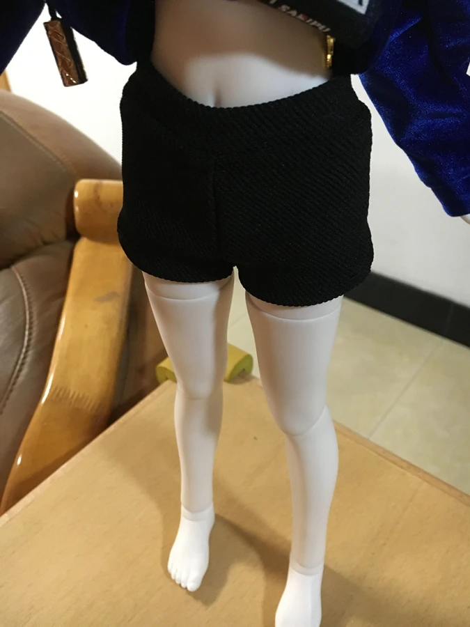 D04-A621 handmade toy 1/4 MSD Doll BJD/SD doll Accessories clothes black color studded suspender shorts pants 1pcs