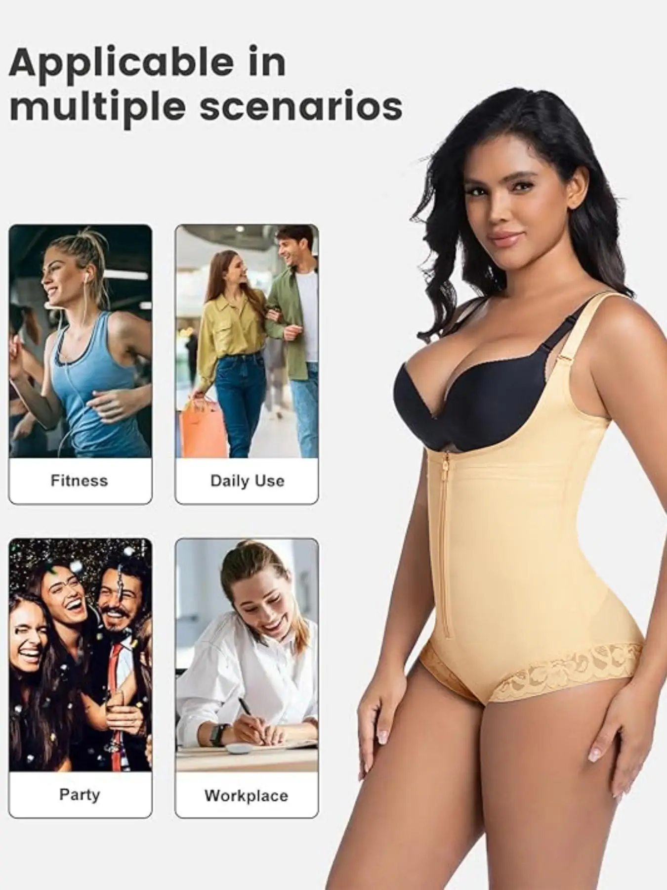 Colombian Faja for Curvy Women with Wide Hips Shapewear Bodycon Dress Underwear Tummy Control Slimming