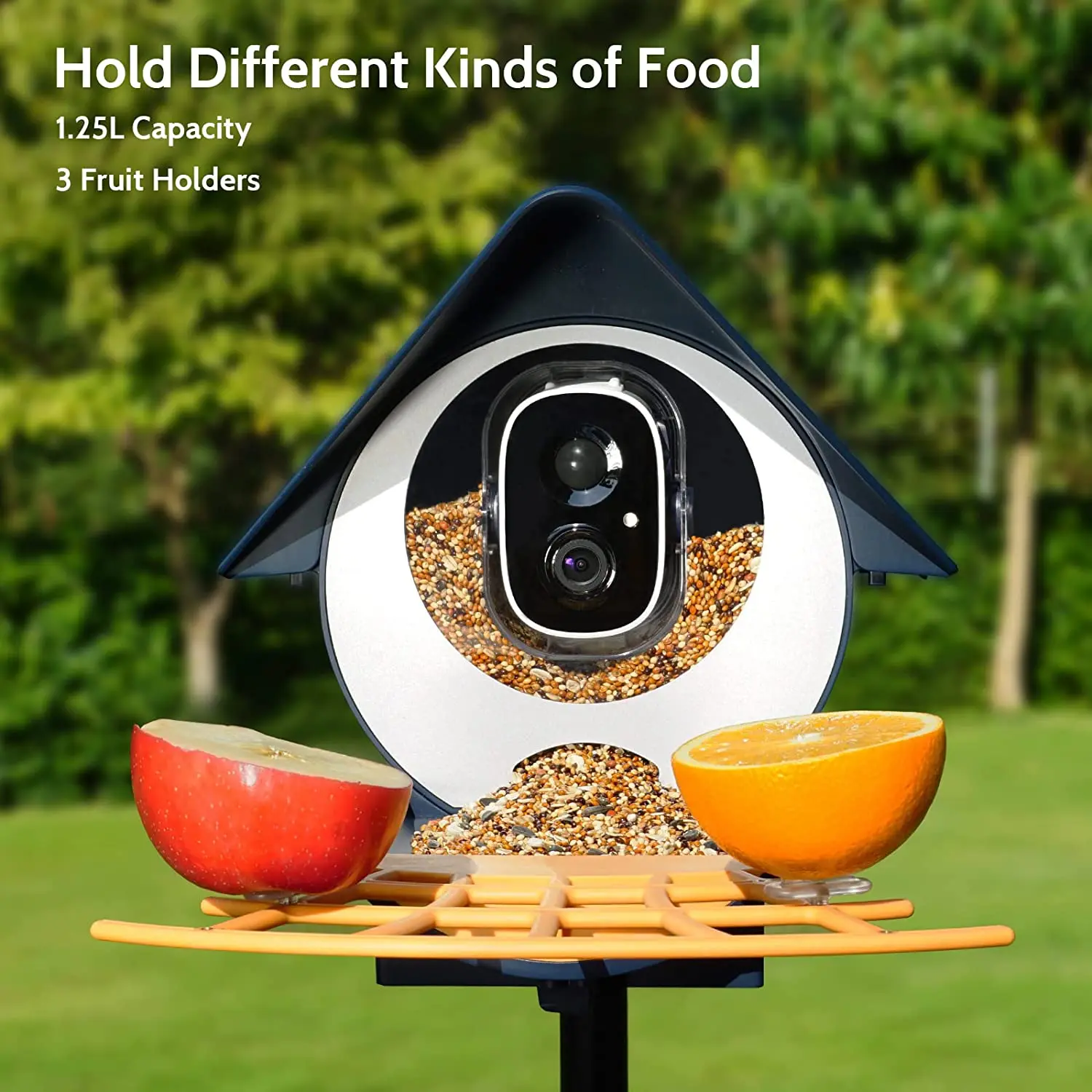 Wholesale Automatic Smart Bird Feeder With 1080P HD Camera Solar Powered AI Identify WiFi Bird House