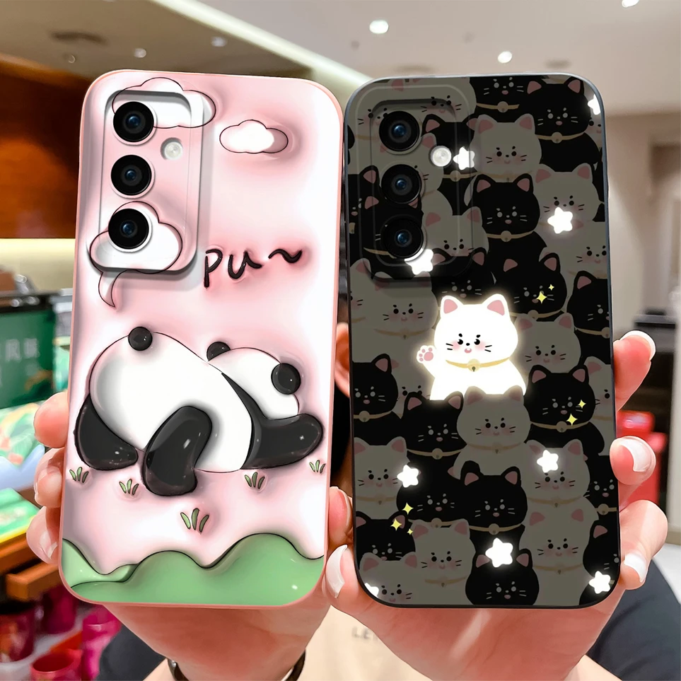 Case For Samsung Galaxy S24 S24+ S24FE S24Ultra Cat Cases Soft Durable Back Cover For Samsung S24Pro S24 FE Coque S22Plus Funda