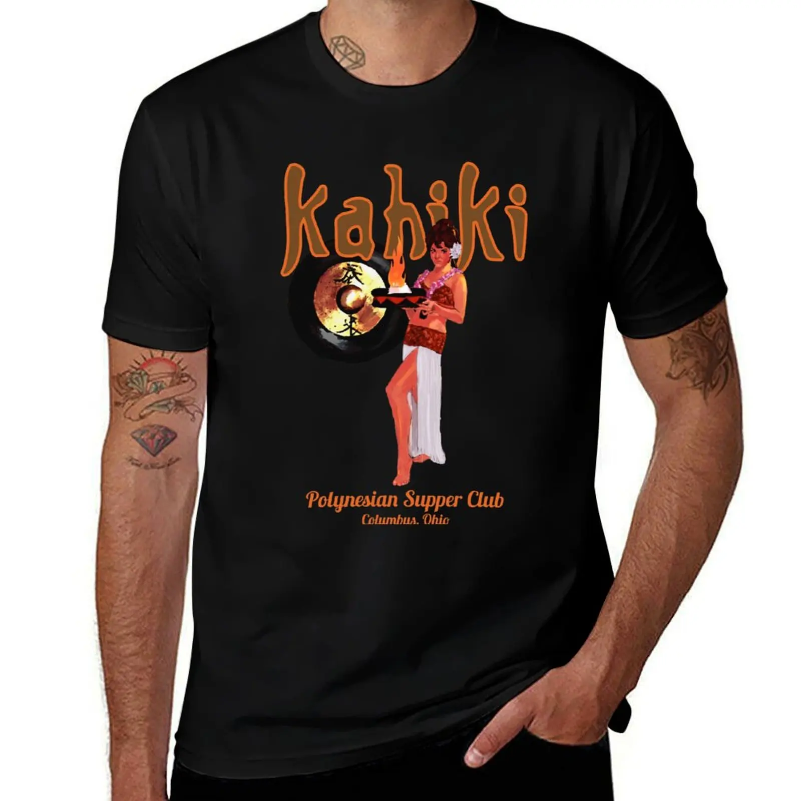 Kahiki Mystery Girl Tribute T-Shirt plain boys animal print Men's t-shirts