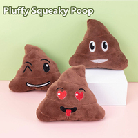 Funny Simulated Poop Plush Dog Toy Dog Chew Toy Cute Cartoon Poop Expression Toy Soft and Safe Pets Training Accessories