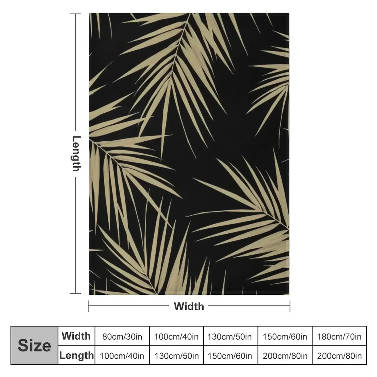 Palm Leaves Cali Finesse #1 #gold #tropical #decor #art Throw Blanket Warm Blankets For Baby Beautifuls Blankets