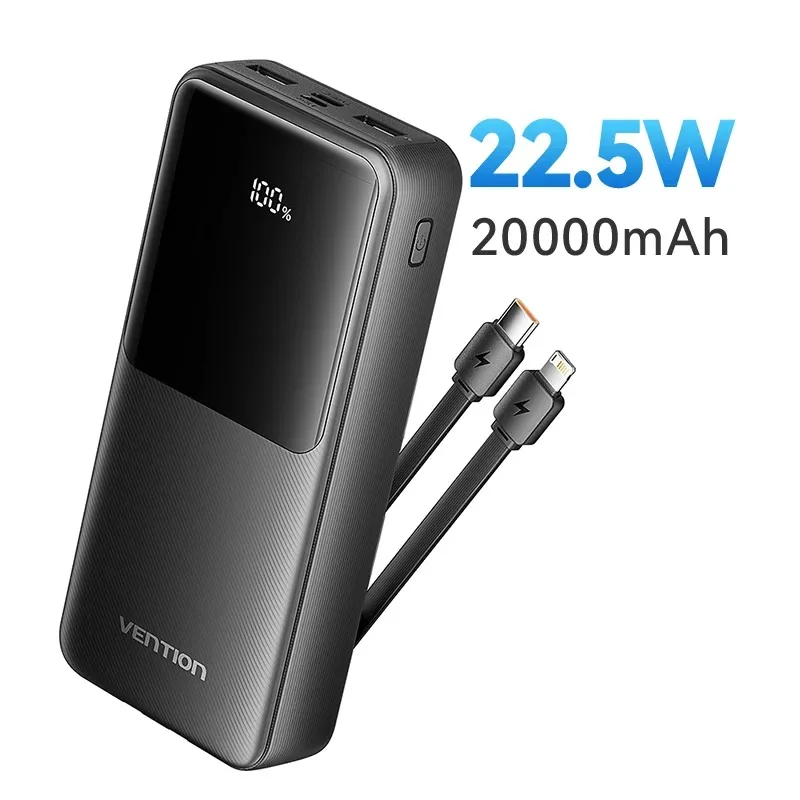 Portable External Battery, 20000mAh Power Bank for iPhone 16, 15, Laptop, Tablet, Mac, Fast Charger for Mobile Phone, PD 22.5W