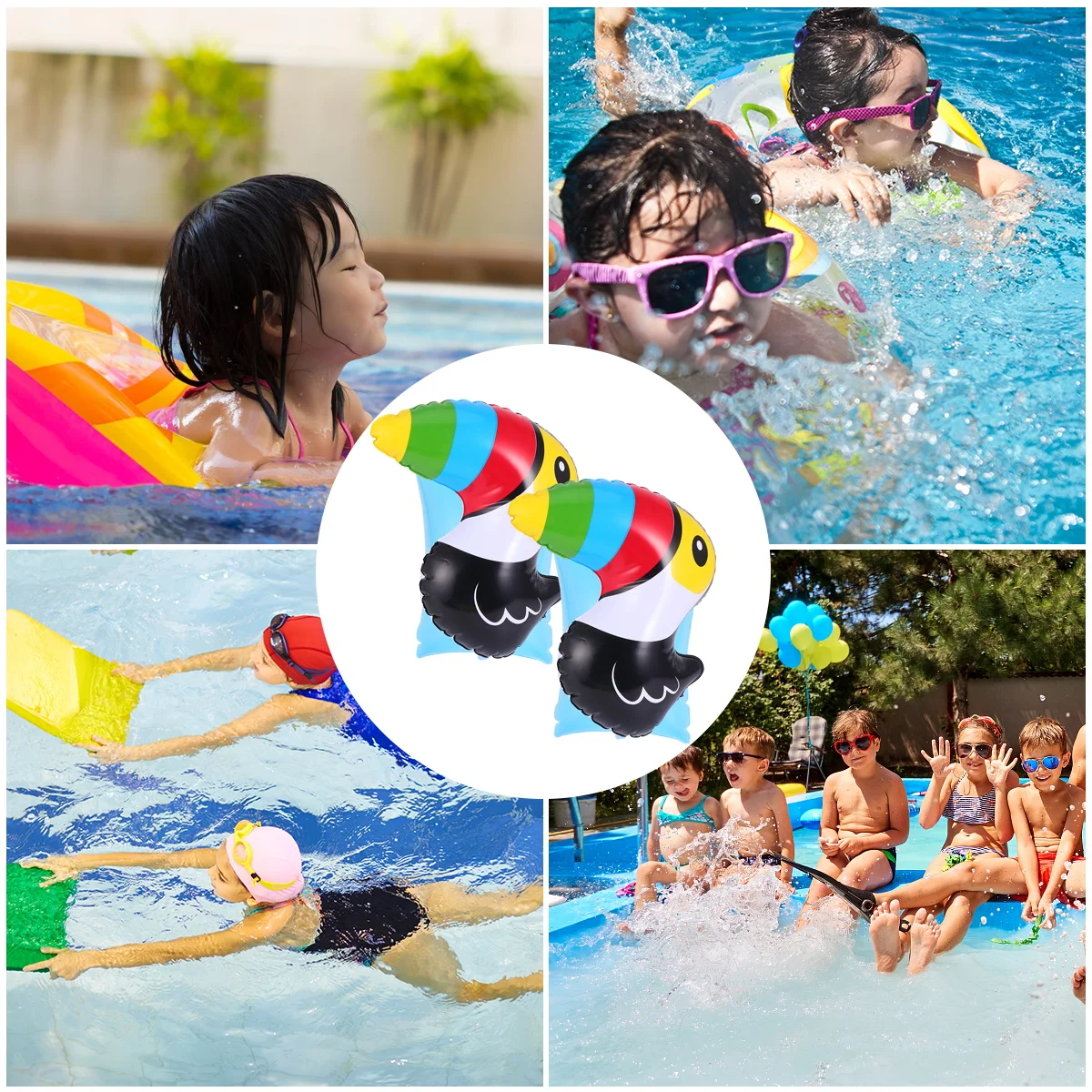 

Premium PVC Floating Arm Bands for Kids Lightweight Inflatable Water Sleeves Swimming Arm
