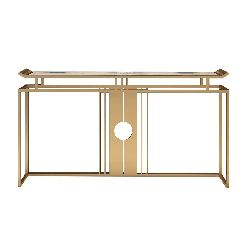 

New Chinese-style entry marble entrance table, lobby clubhouse decorative end view table