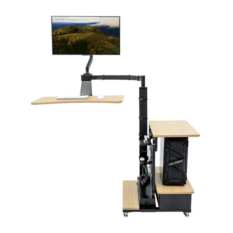 

Multifunctional mobile suspension lifting table monitor table computer table bracket