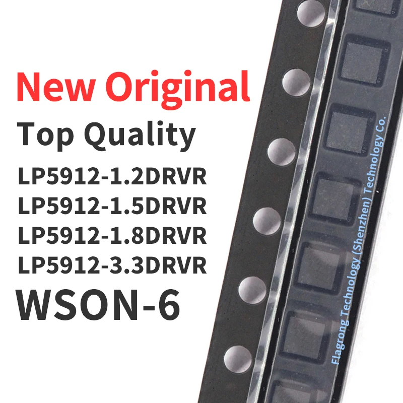 

(10 Pcs) LP5912-1.2DRVR LP5912-1.5DRVR LP5912-1.8DRVR LP5912-3.3DRVR WSON-6 New Original Chip IC