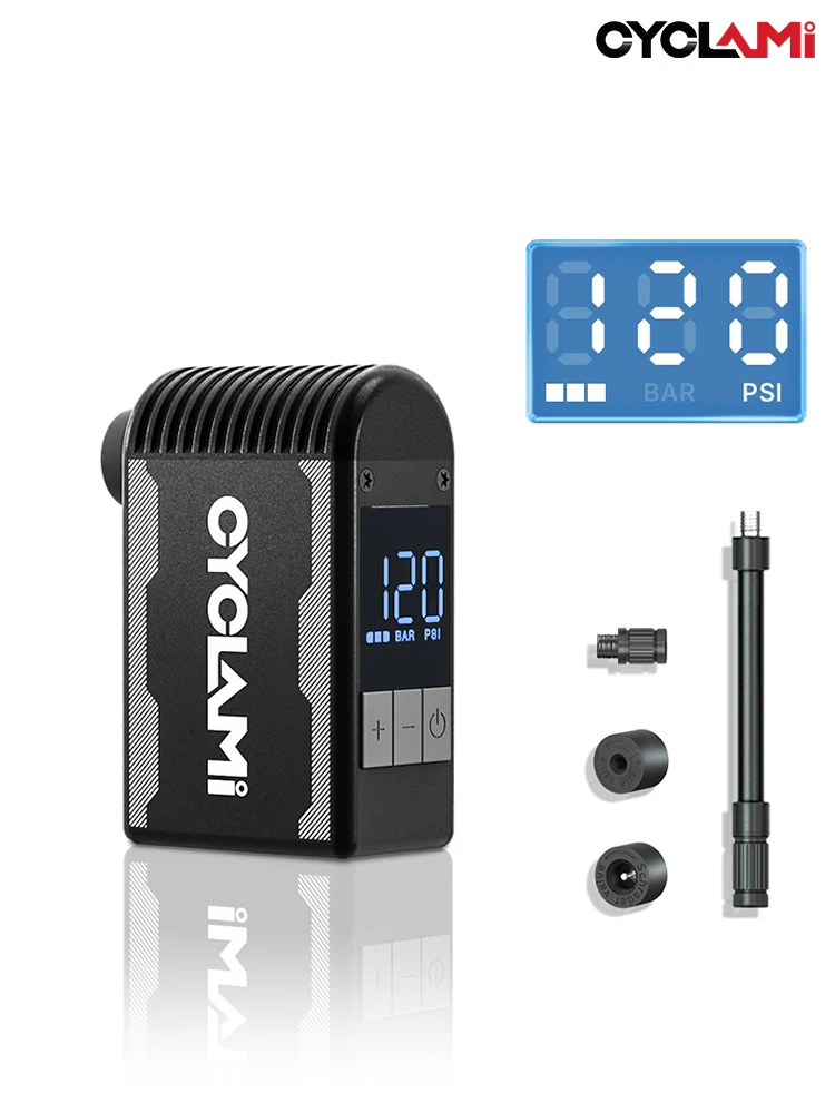 AliExpress CYCLAMI 120PSI Portable Bike Electric Air Pump Schrader Presta Valve Road MINI Fast Compressor for Bike Schrader Presta Tire A2S