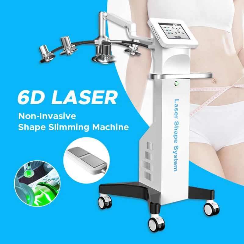 Non-Invasive Diode 532nm red/green Loss Fat 6D Body Shape Slimming Machine Cryo Pad Weight Loss Fat Burn Device Spa Salon