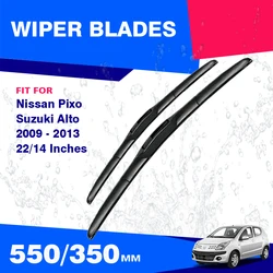 For Nissan Pixo Suzuki Alto 2009 - 2013 800 Front Windshield Wiper Blades Set Windscreen Window Accessory Glass Wipers Rubber