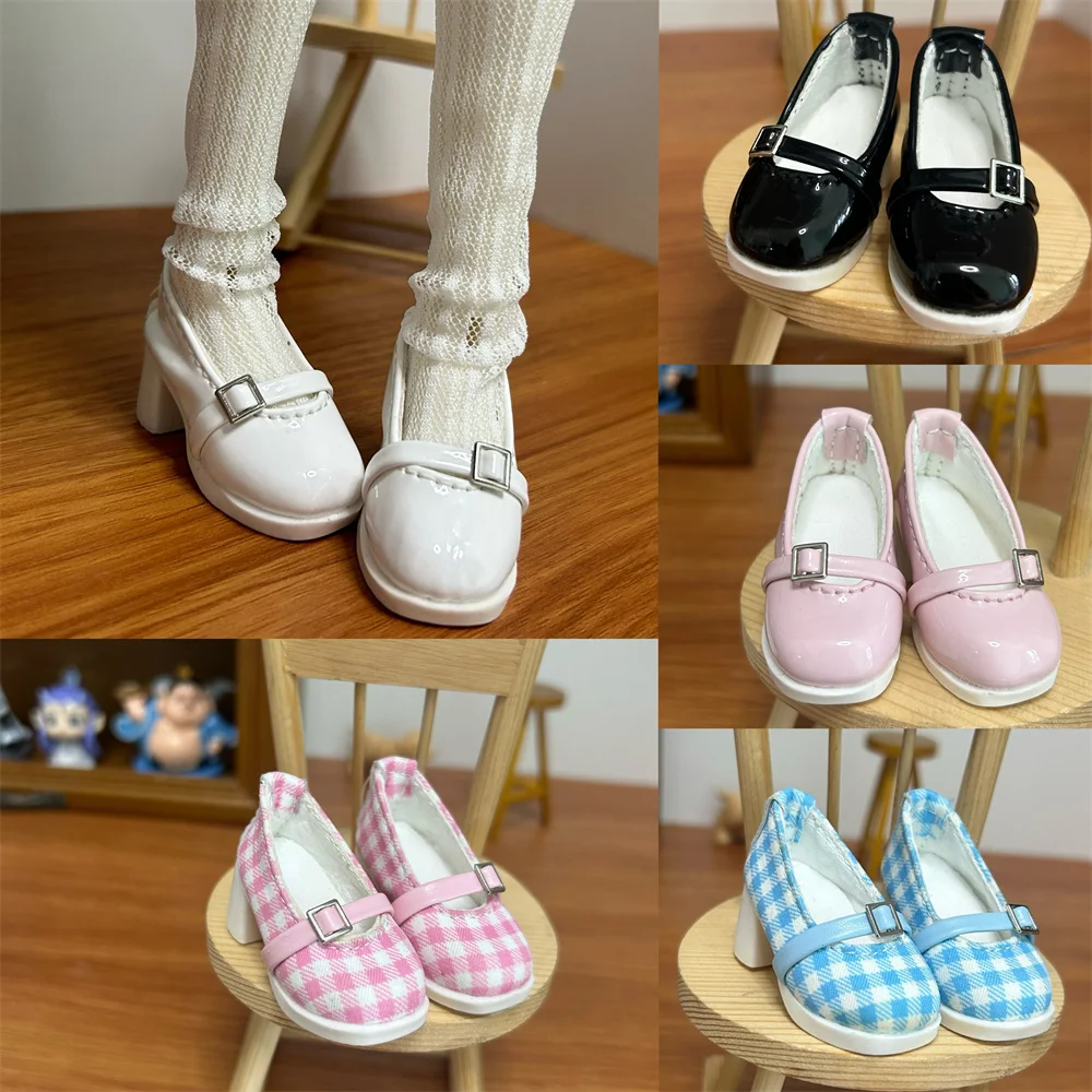 BJD人形の靴は1/4サイズに適していますオールマッチの光沢のある革靴人形アクセサリー（1ポイント）