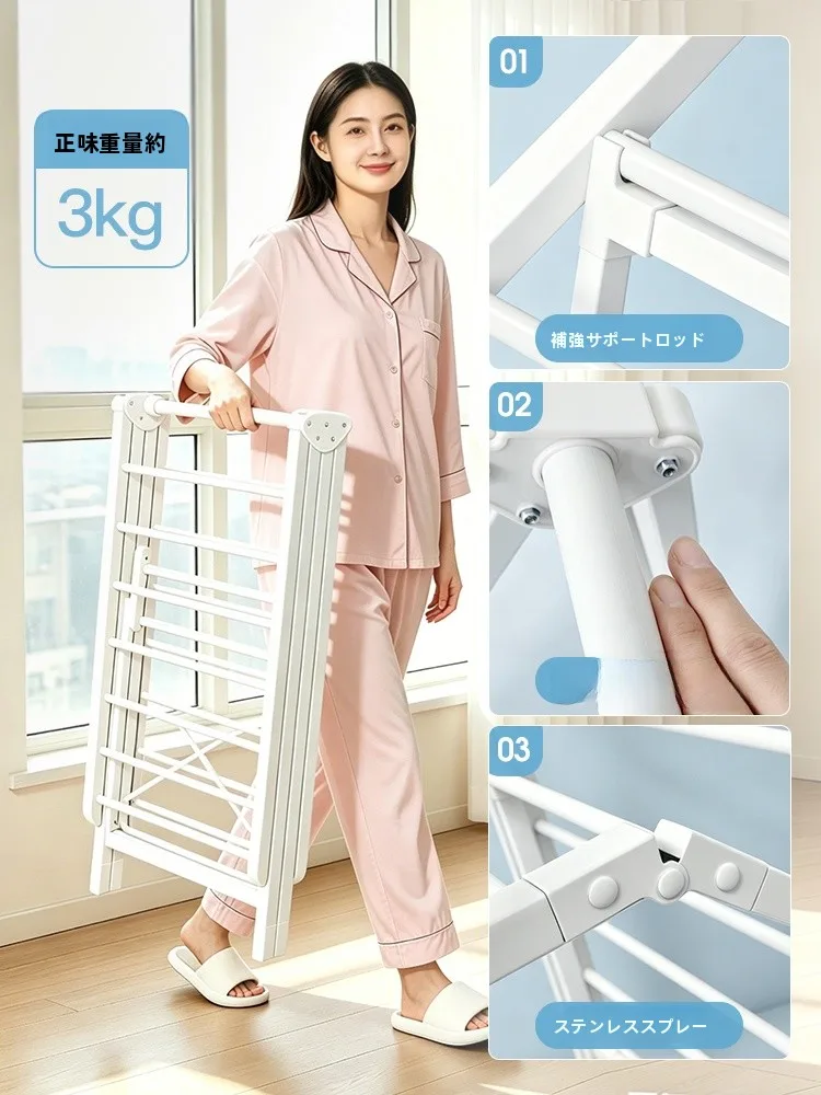 indoor-carbon-steel-clothes-drying-rack-foldable-free-standing-balcony-simple-design-lightweight-clothesline-holder-for-home-use