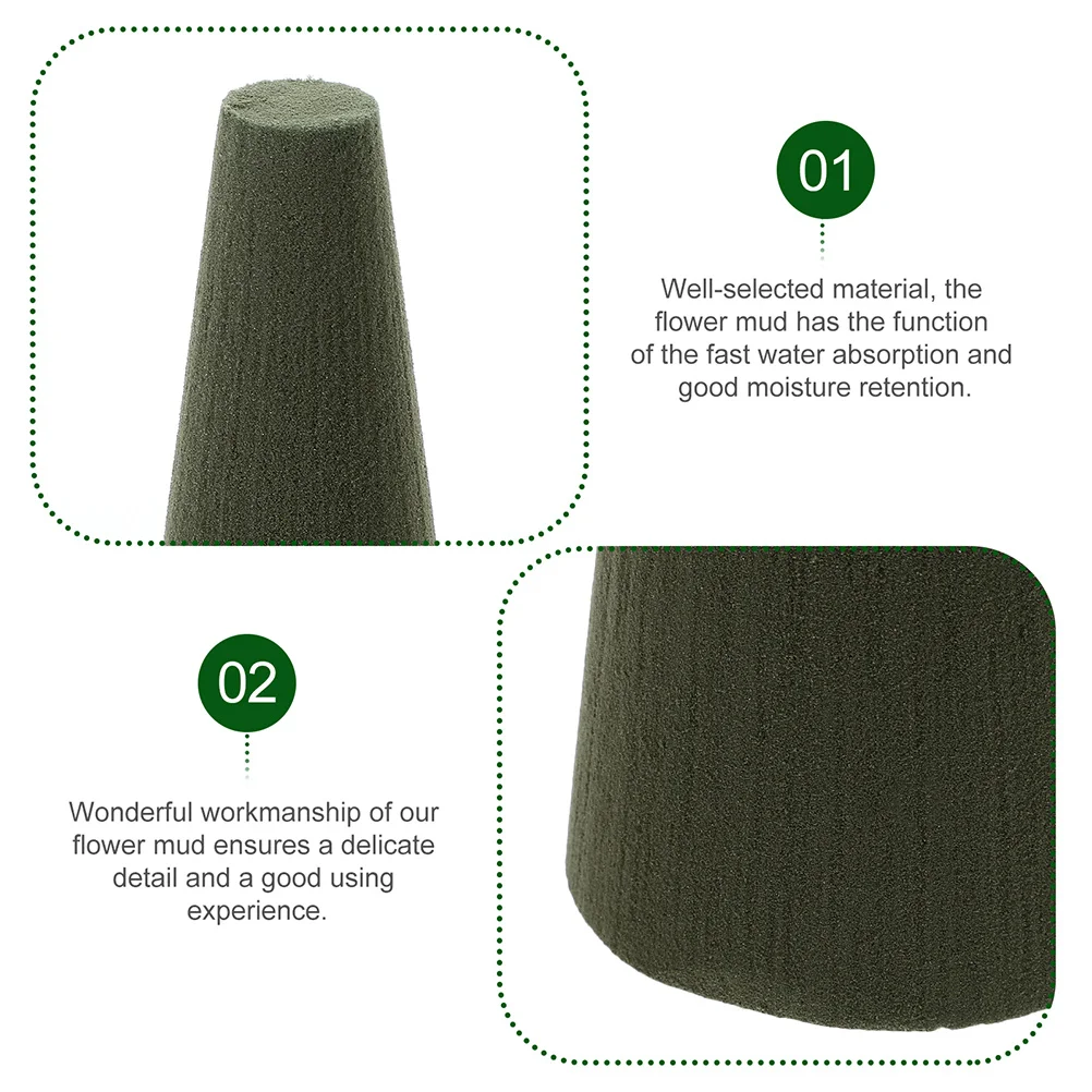 4 قطعة الطين زهرة مخروط الشكل كتلة رغوة الأزهار Diy بها بنفسك تشكيلة زهور المواد ل الزهور الاصطناعية الطازجة منزل الزفاف